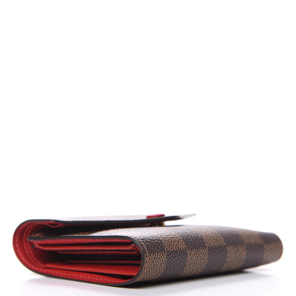 Louis Vuitton Damier Ebene Victorine Wallet Red 4 of 10