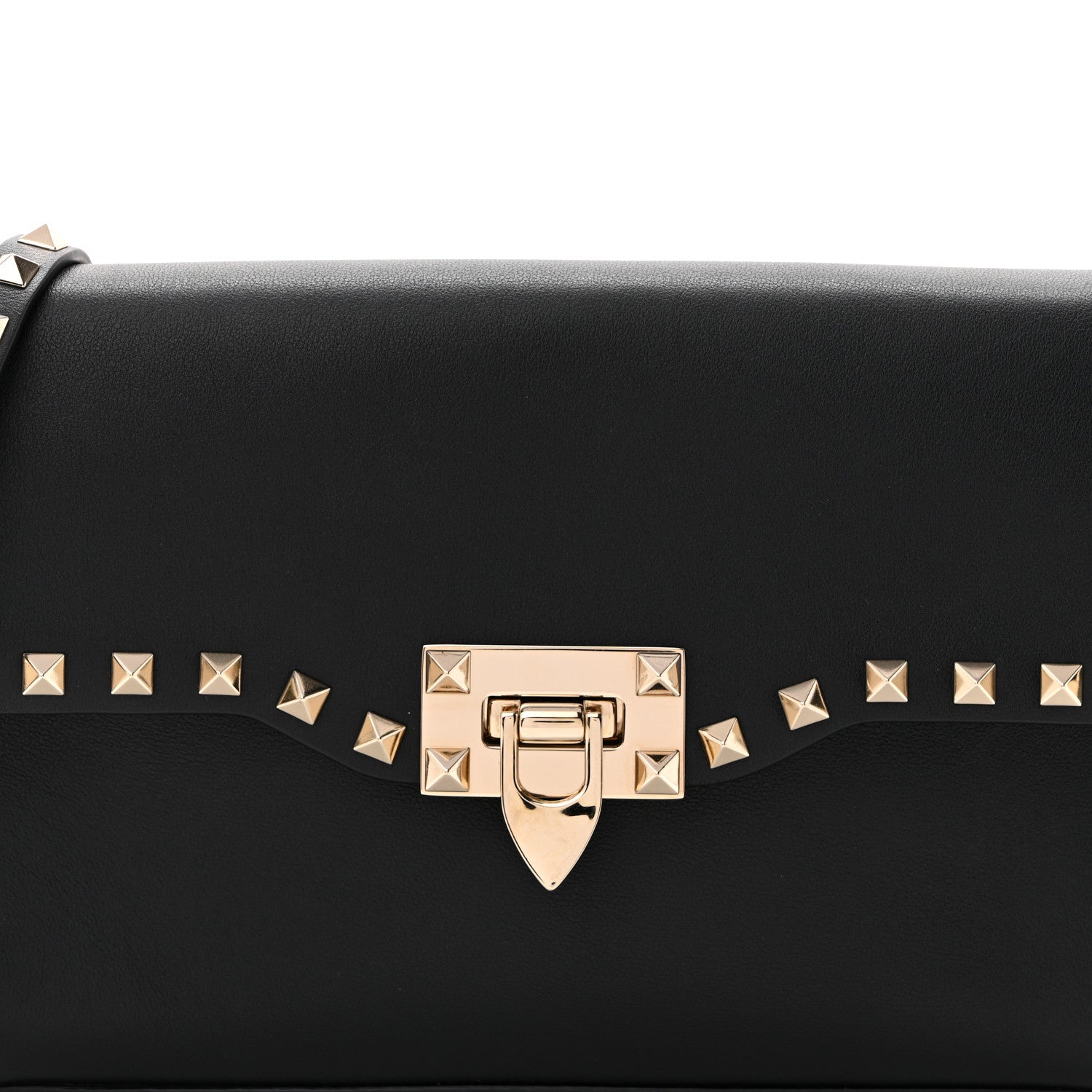 Valentino Garavani Vitello Medium Rockstud Flip Lock Crossbody Bag Black 7 of 10