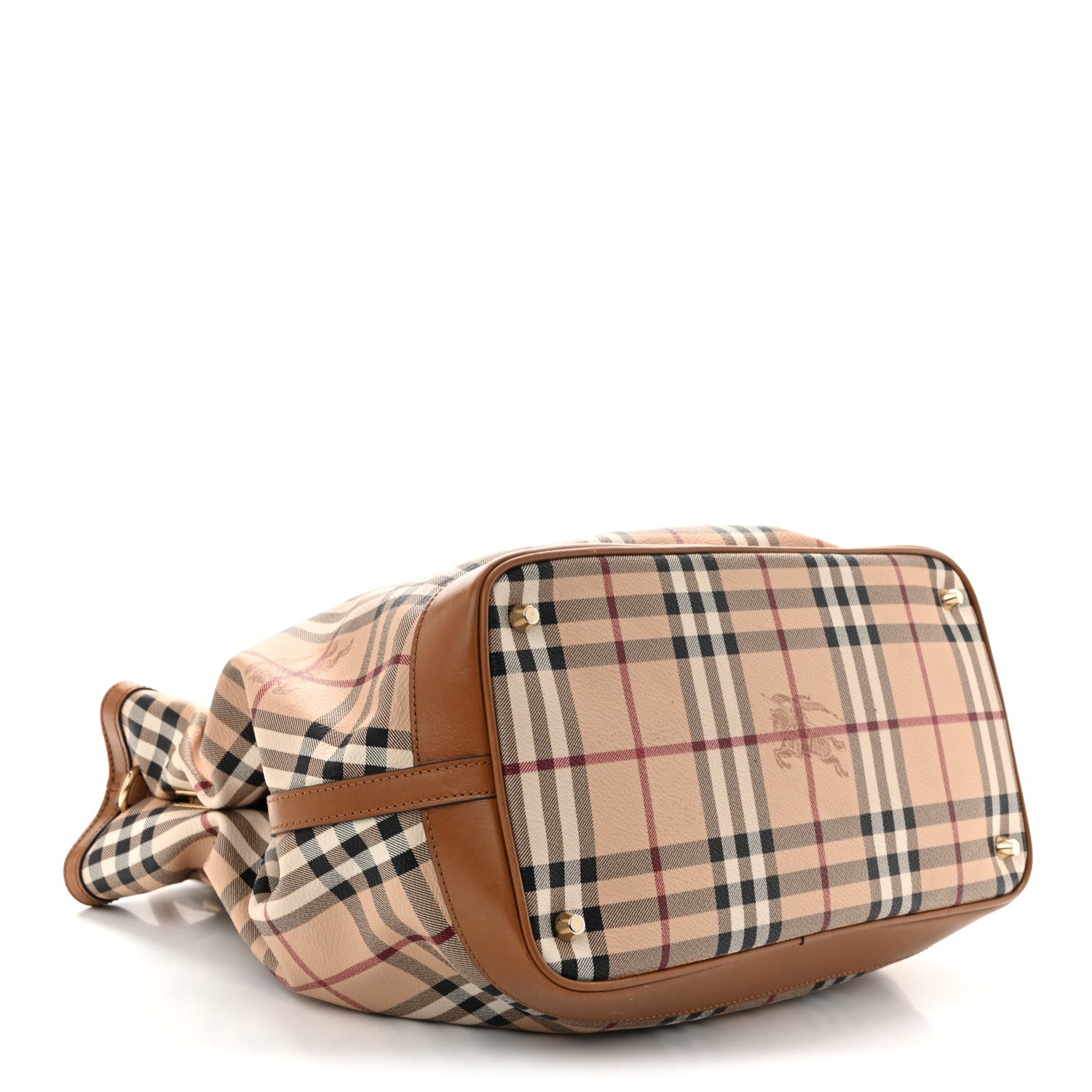 Burberry Haymarket Check Medium Golderton Tote Mid Camel 4 of 12
