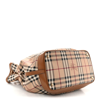 Burberry Haymarket Check Medium Golderton Tote Mid Camel 4 of 12