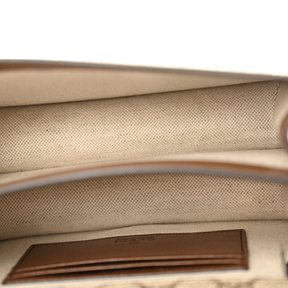 Gucci GG Supreme Monogram Azalea Calfskin Mini Retro Interlocking G Flap Shoulder Bag  Beige Ebony Brown Sugar 5 of 10