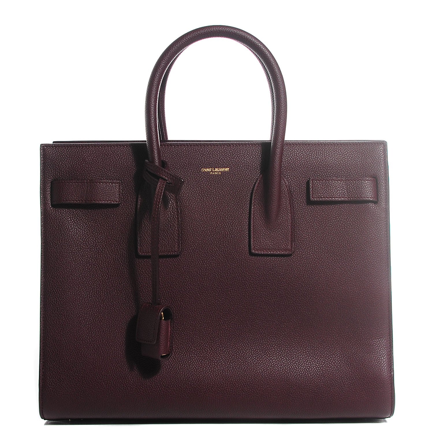 Saint Laurent Grained Calfskin Small Classic Sac De Jour Bordeaux 10 of 18