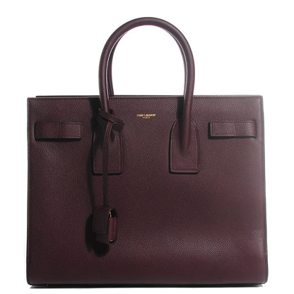 Saint Laurent Grained Calfskin Small Classic Sac De Jour Bordeaux 10 of 18