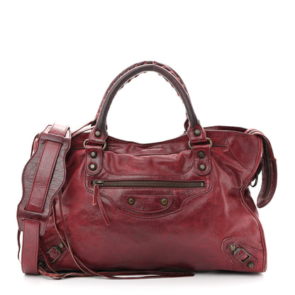 Balenciaga Agneau Classic Hardware City Dark Wine 1 of 18