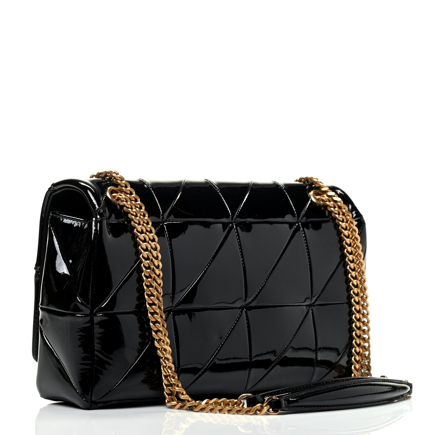 Saint Laurent Patent Patchwork Monogram Medium Jamie Black 3 of 11