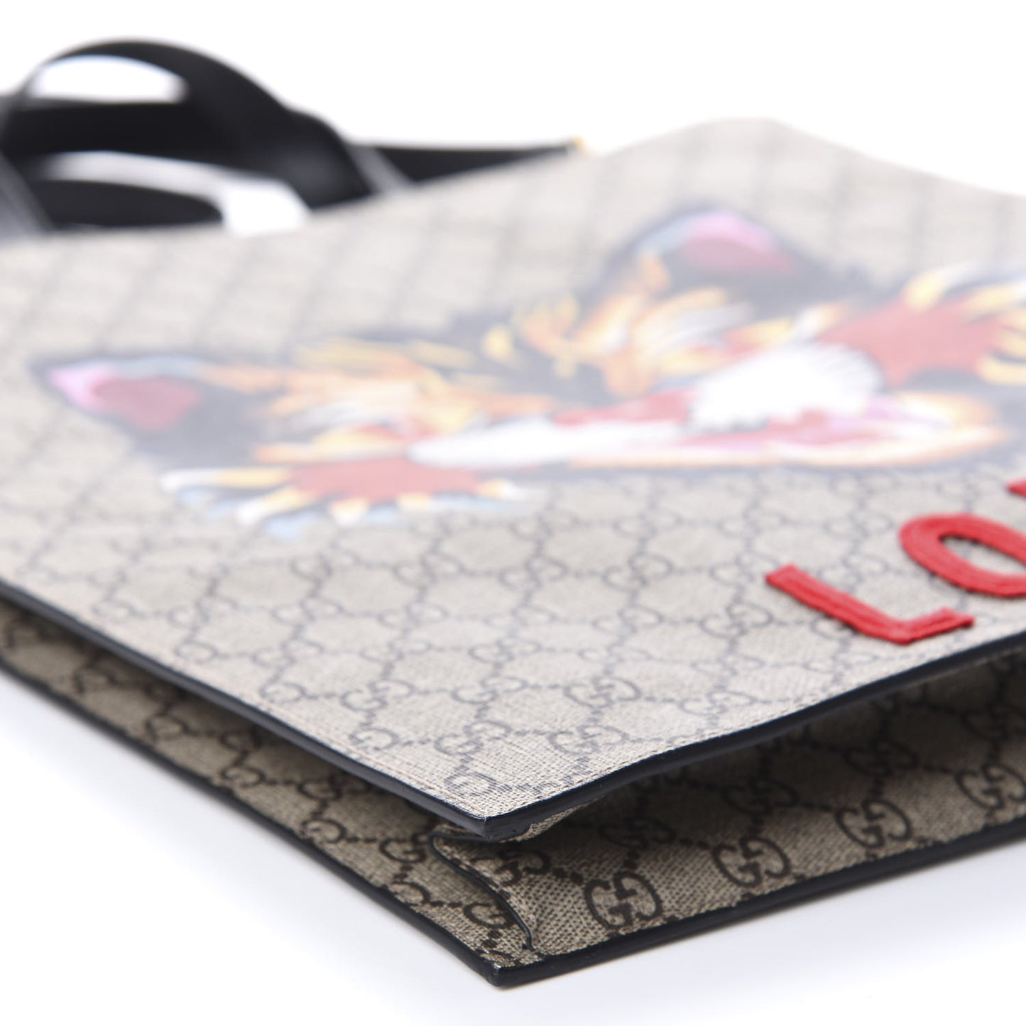 GG Supreme Monogram Angry Cat Vertical Tote
