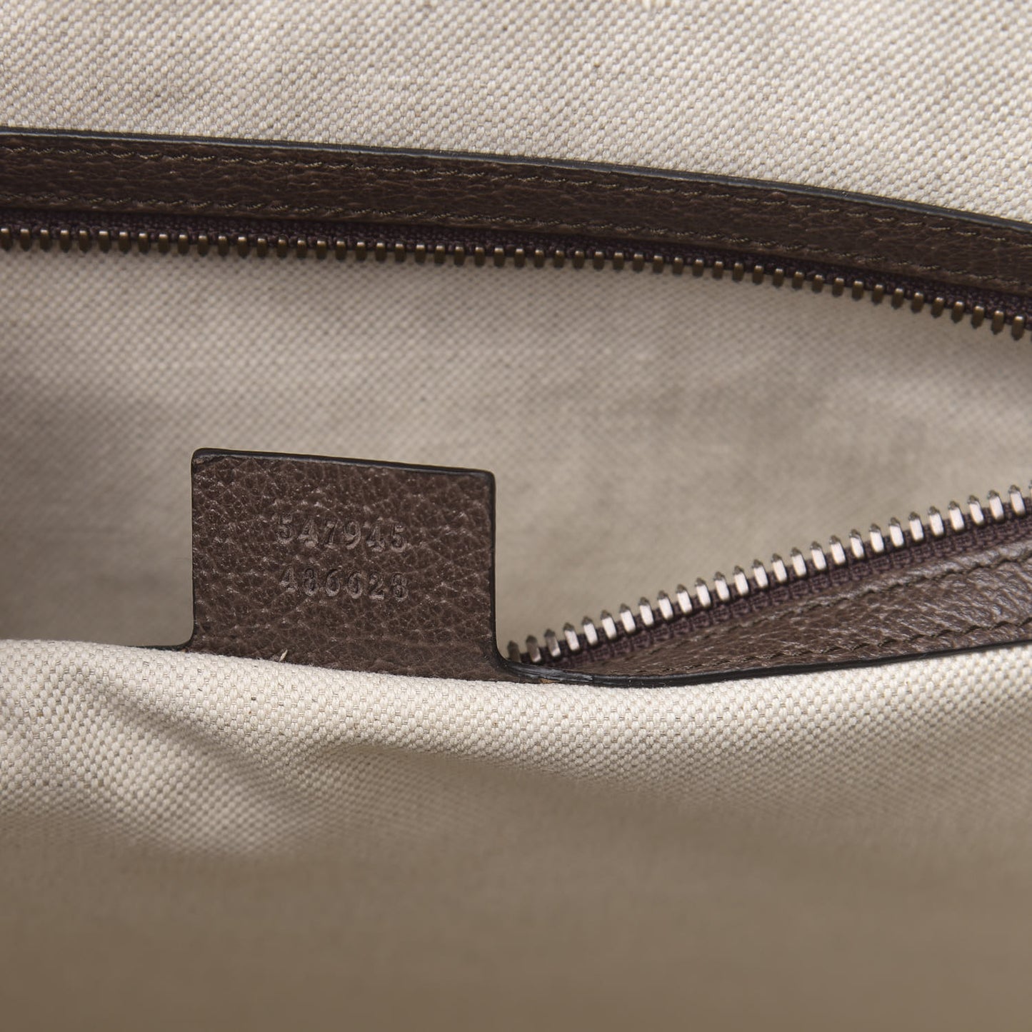 GG Supreme Monogram Textured Calfskin Web Medium Ophidia Slip Handle Tote Beige Ebony New Acero