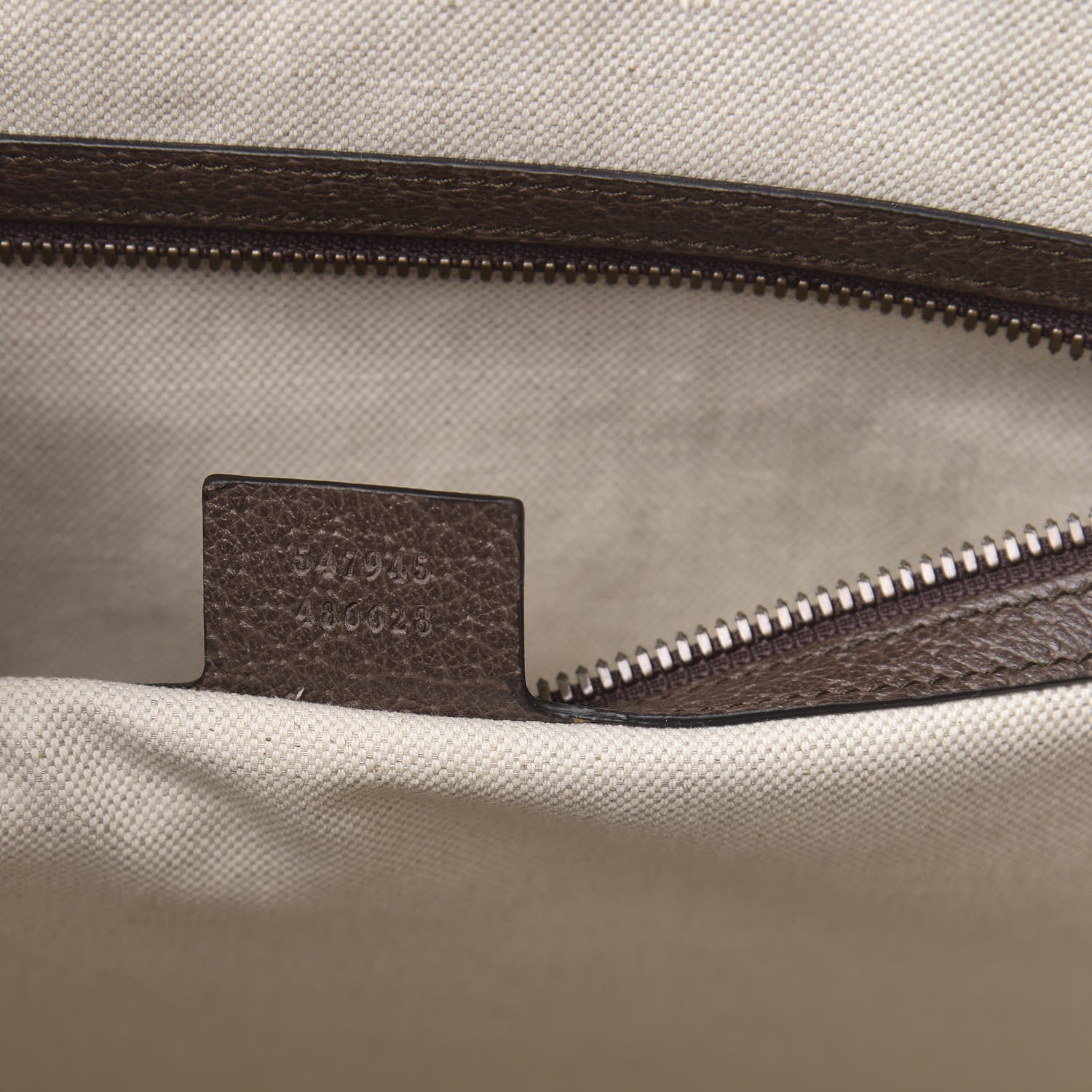 Gucci GG Supreme Monogram Textured Calfskin Web Medium Ophidia Slip Handle Tote Beige Ebony New Acero 7 of 10