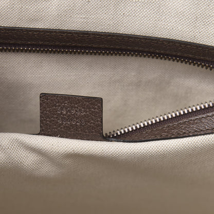 Gucci GG Supreme Monogram Textured Calfskin Web Medium Ophidia Slip Handle Tote Beige Ebony New Acero 7 of 10
