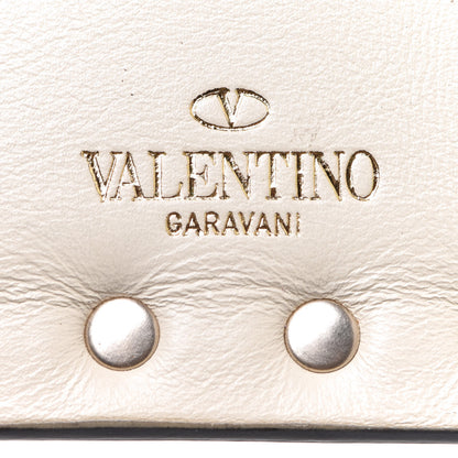 Valentino Garavani Calfskin Tri-Fold Rockstud Wallet Light Ivory 6 of 10