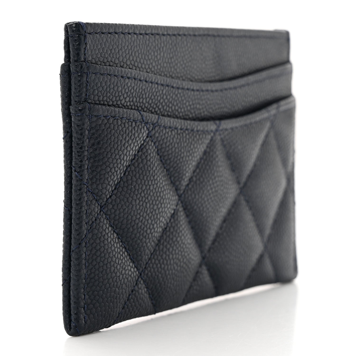 Chanel Caviar Quilted Card Holder Navy 3 of 8