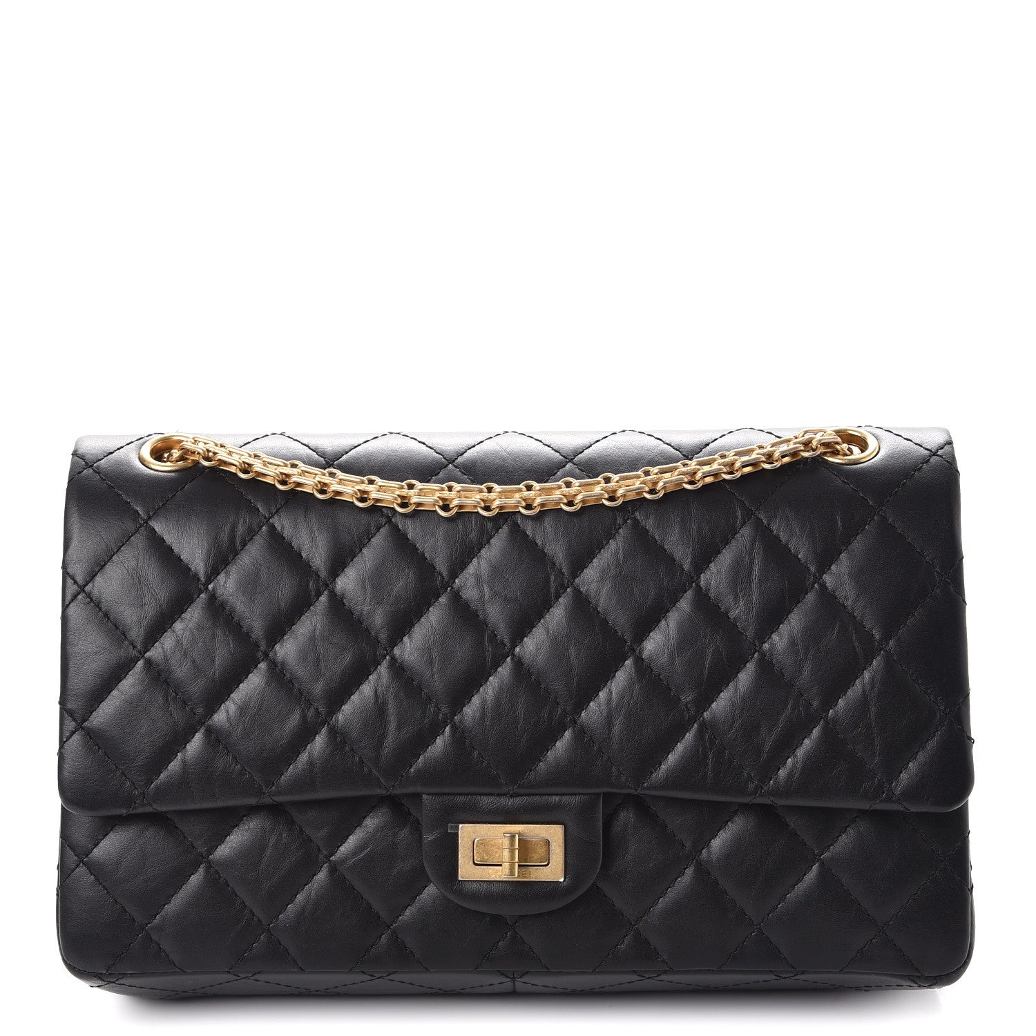 Chanel Aged Calfskin Quilted 2.55 Reissue 226 Flap Black 1 of 10