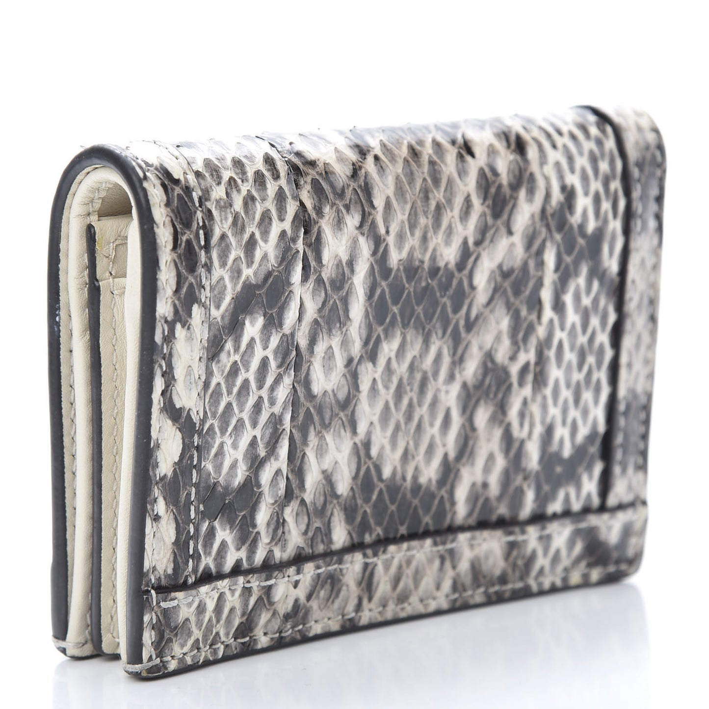 Snakeskin Ophidia Card Case Wallet Roccia
