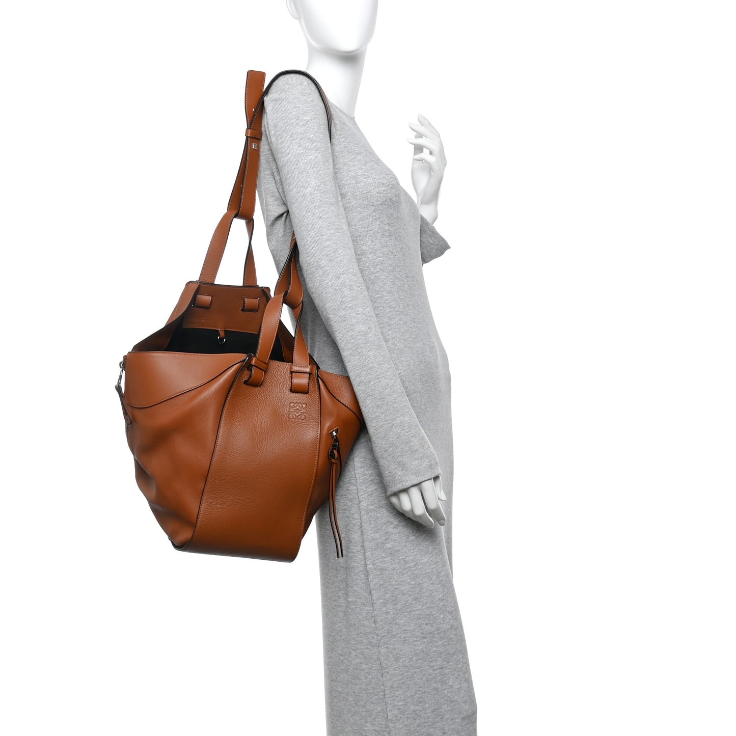 Calfskin Medium Hammock Shoulder Bag Tan