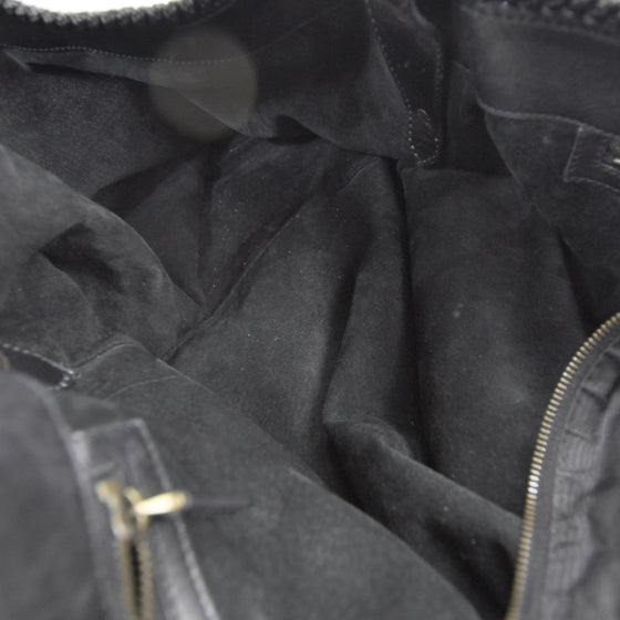 Python Large Horsebit Chain Hobo Black