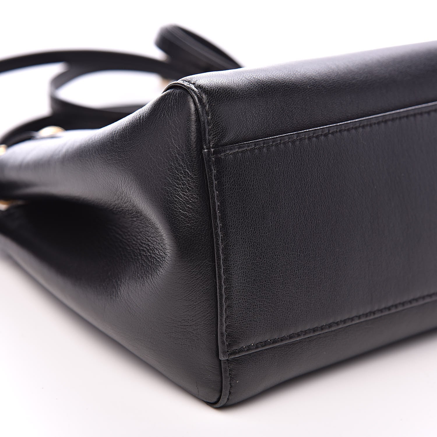 Fendi Nappa Mini Peekaboo Iconic Satchel Black 9 of 10