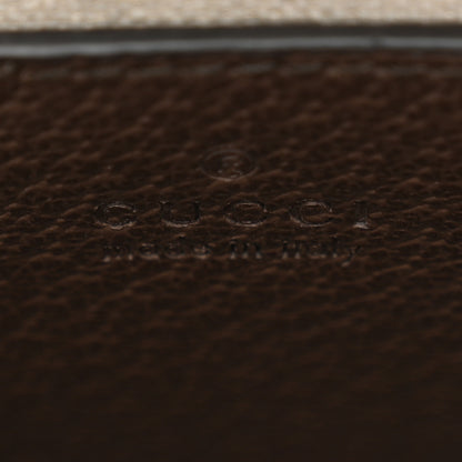Gucci Monogram Jumbo GG Textured Dollar Calfskin Web Mini Vertical Tote Camel Ebony New Acero 6 of 11