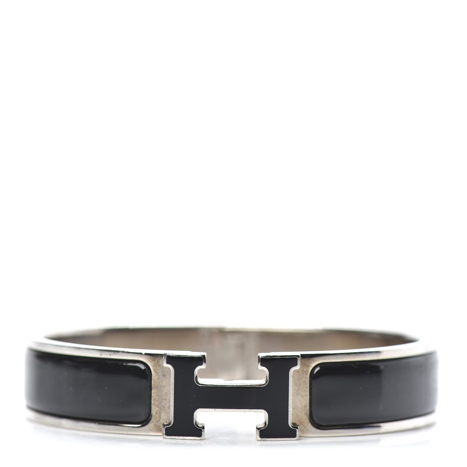Hermes Enamel Narrow Clic Clac H Bracelet PM Black 1 of 5
