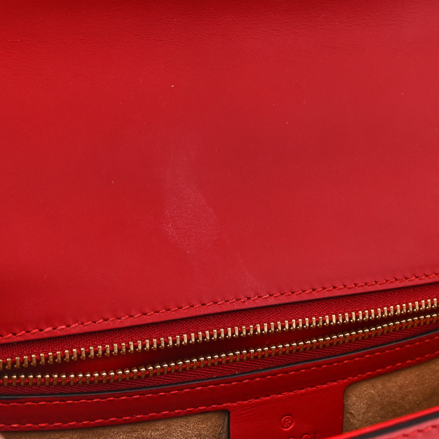Gucci Calfskin Small Sylvie Shoulder Bag Hibiscus Red 10 of 12