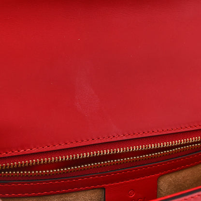 Gucci Calfskin Small Sylvie Shoulder Bag Hibiscus Red 10 of 12