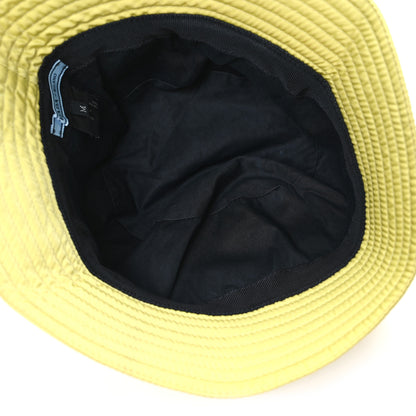 Prada Re-Nylon Metal Triangle Logo Mens Bucket Hat M Giallo 7 of 8