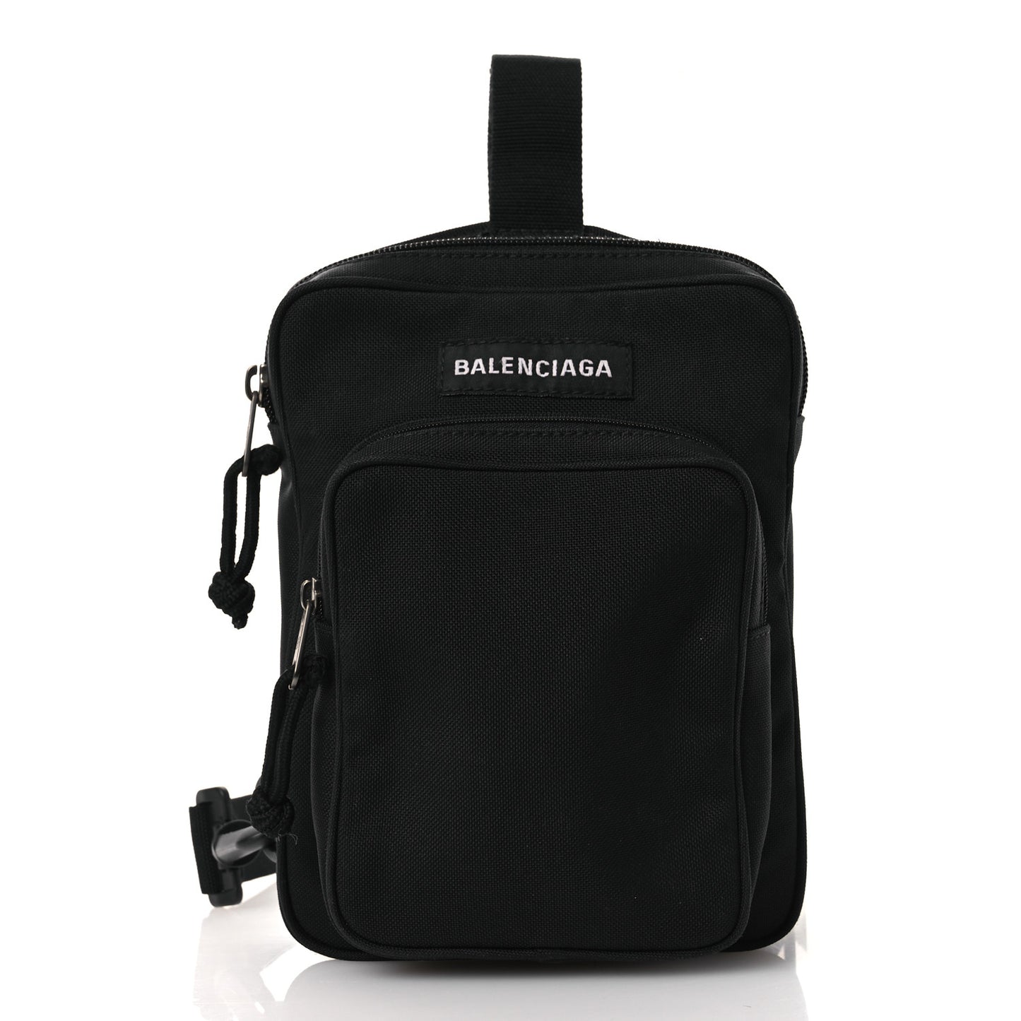 Nylon Logo Explorer Crossbody Messenger Bag Black