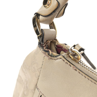 Gucci Guccissima Large D Gold Ring Hobo Off White 15 of 19