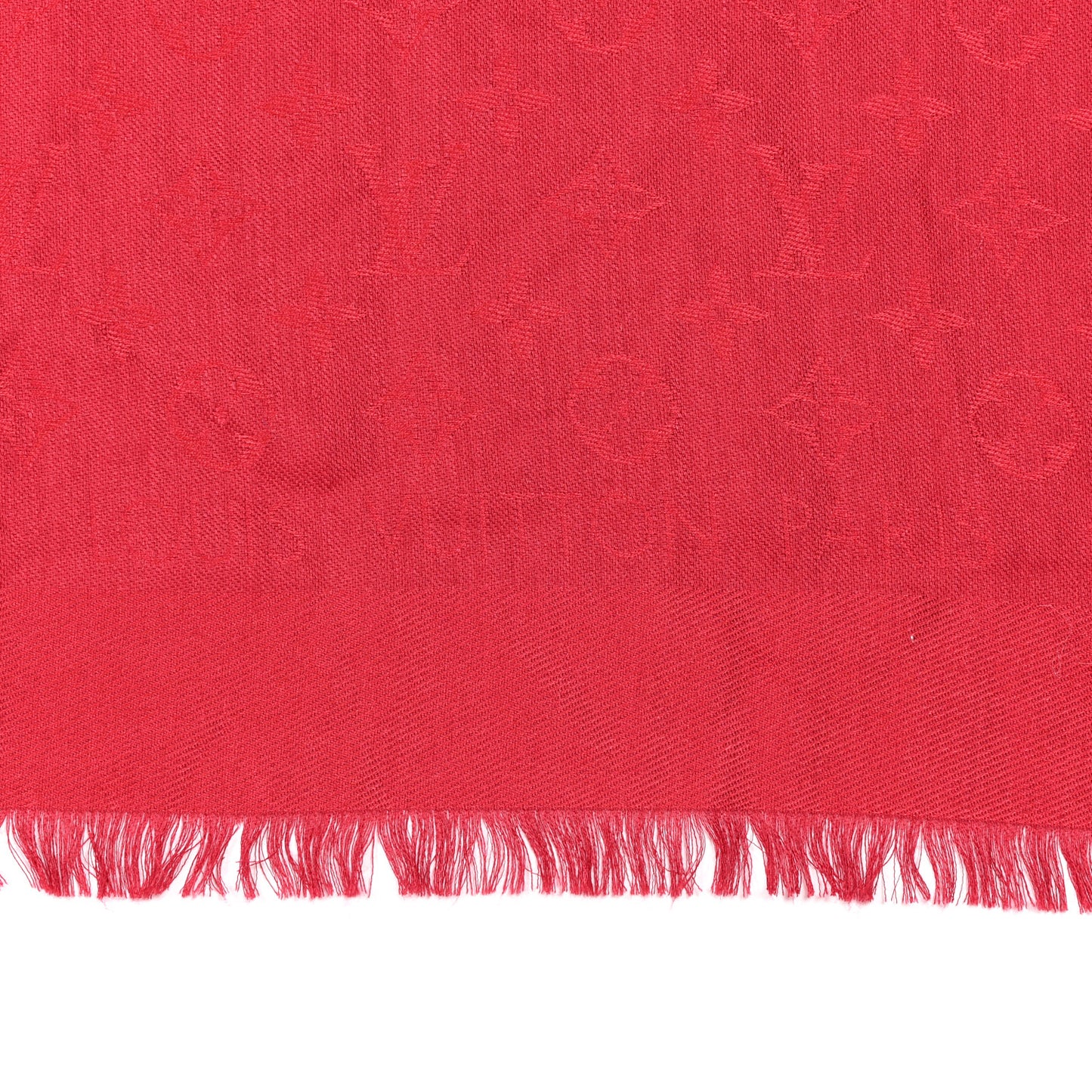 Silk Wool Monogram Shawl Pomme D'Amour