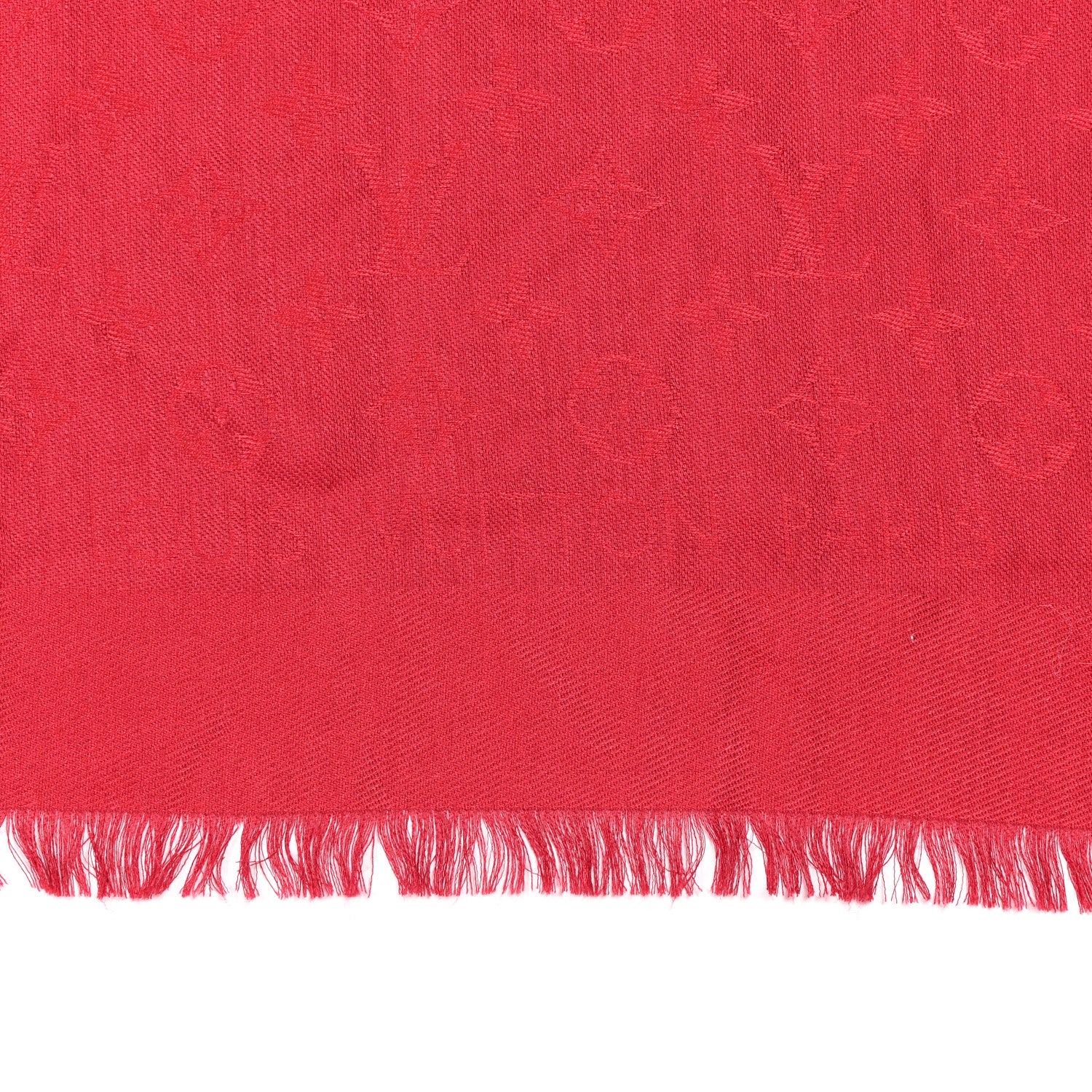 Louis Vuitton Silk Wool Monogram Shawl Pomme D'Amour 2 of 4