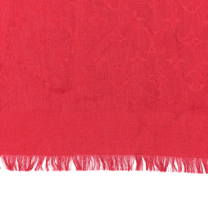 Louis Vuitton Silk Wool Monogram Shawl Pomme D'Amour 2 of 4