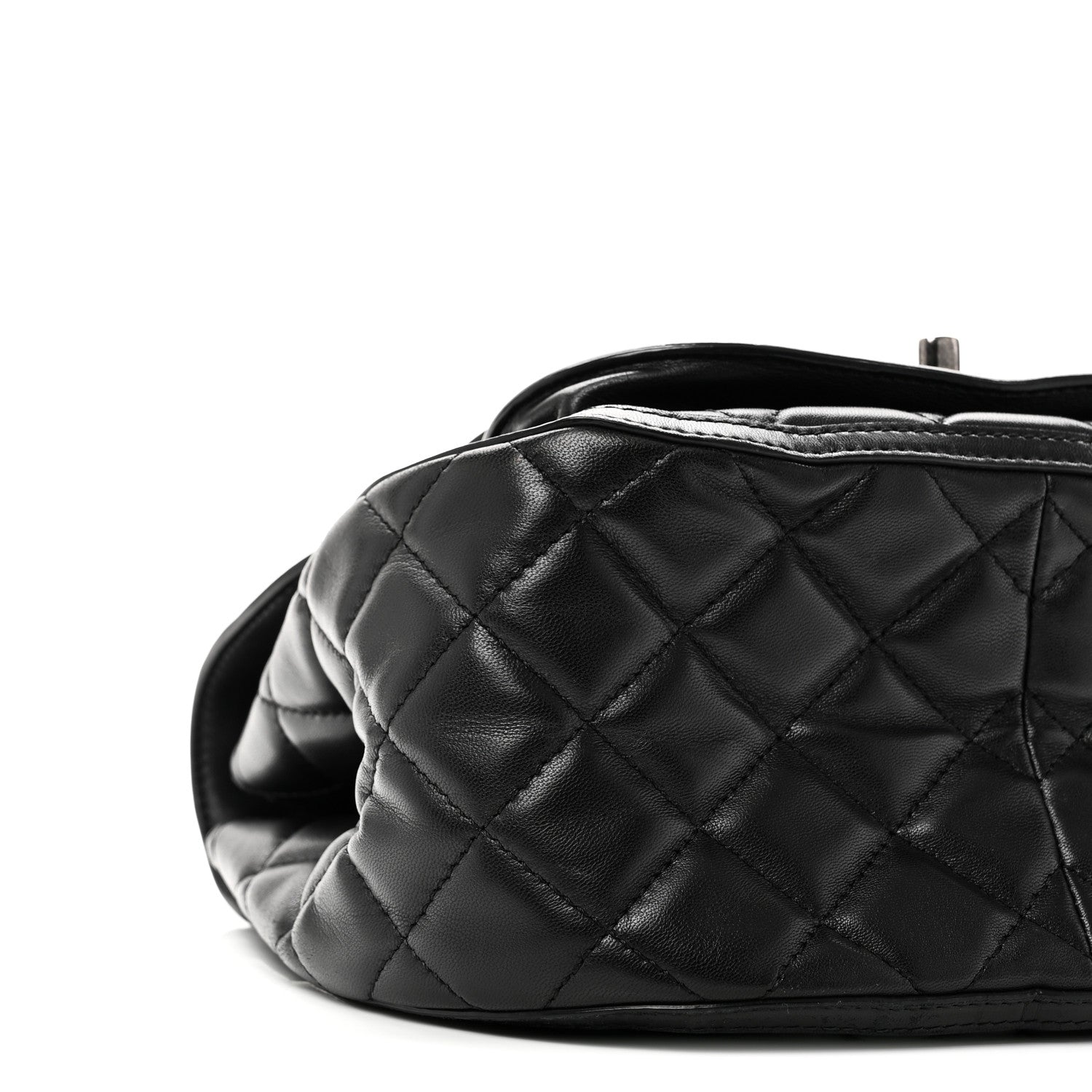 Chanel Lambskin Quilted Saddle Bag Black 9 of 10