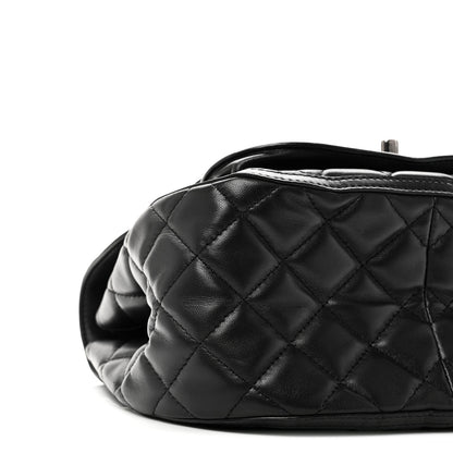 Chanel Lambskin Quilted Saddle Bag Black 9 of 10