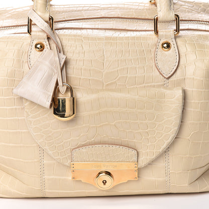 Louis Vuitton Crocodile Sac Louis Beige 10 of 18