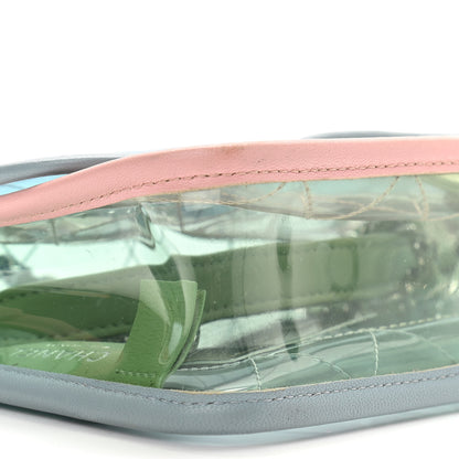 Chanel Lambskin PVC Quilted Medium Coco Splash Flap Blue Green 8 of 14