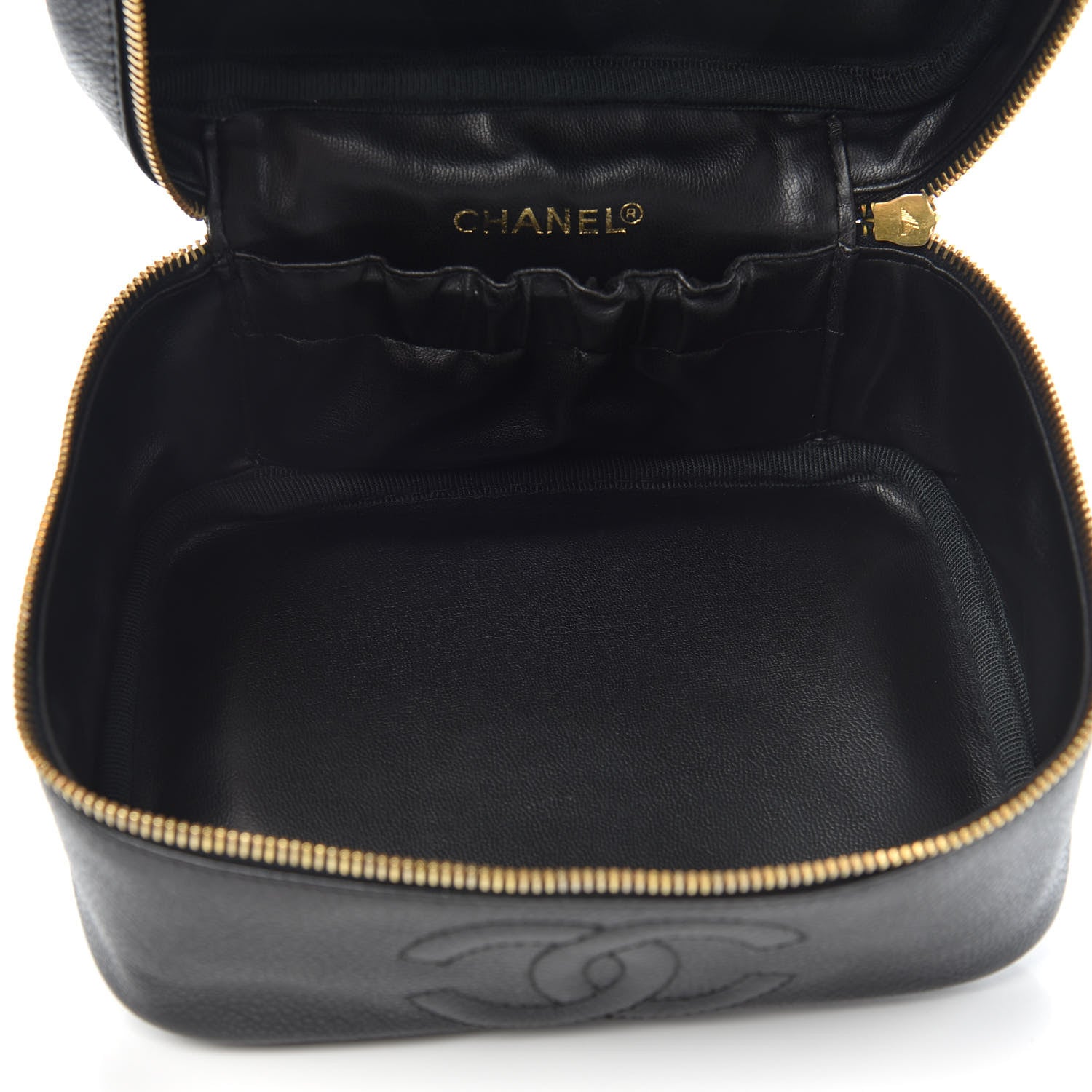 Chanel Caviar Vanity Cosmetic Case Black 5 of 10