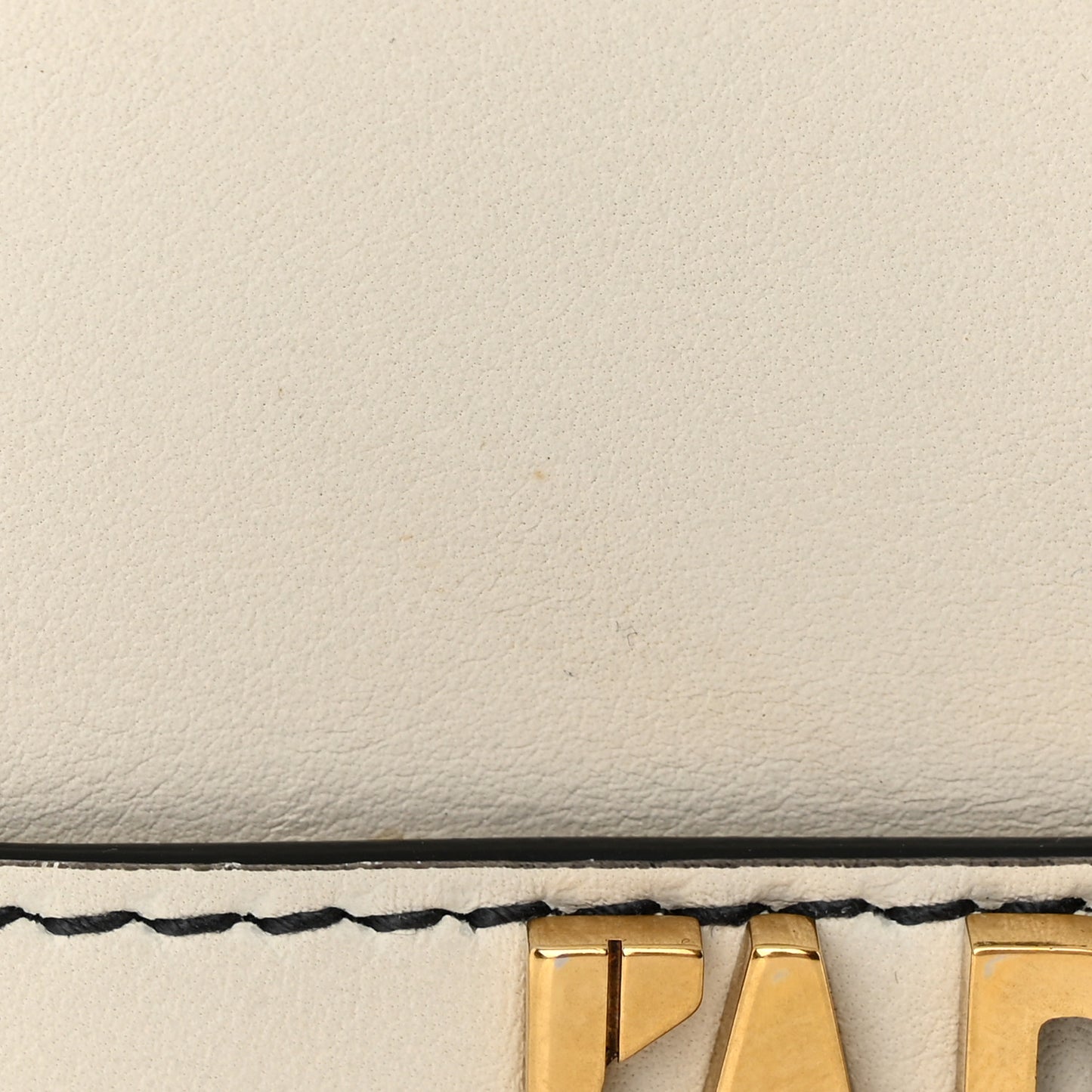 Calfskin J'Adior Wallet on Chain Pouch Off White