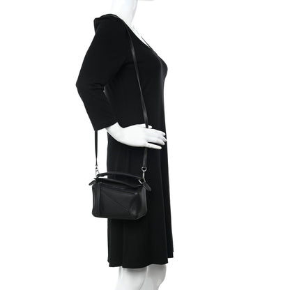 Loewe Calfskin Mini Puzzle Bag Black 2 of 13