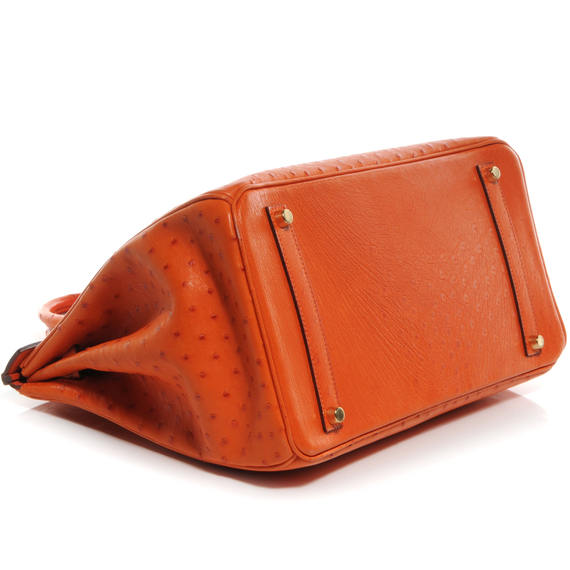 Hermes Ostrich Birkin 35 Orange 4 of 10