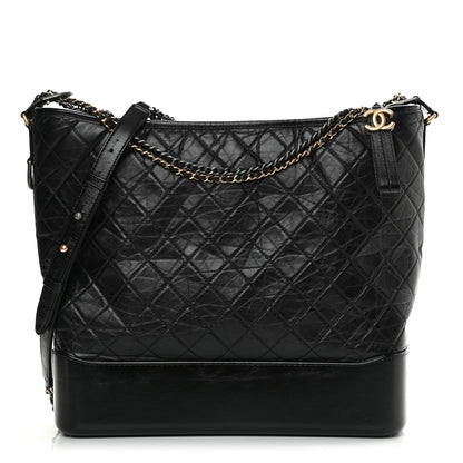 Chanel Aged Calfskin Quilted Maxi Gabrielle Hobo Black 1 of 13