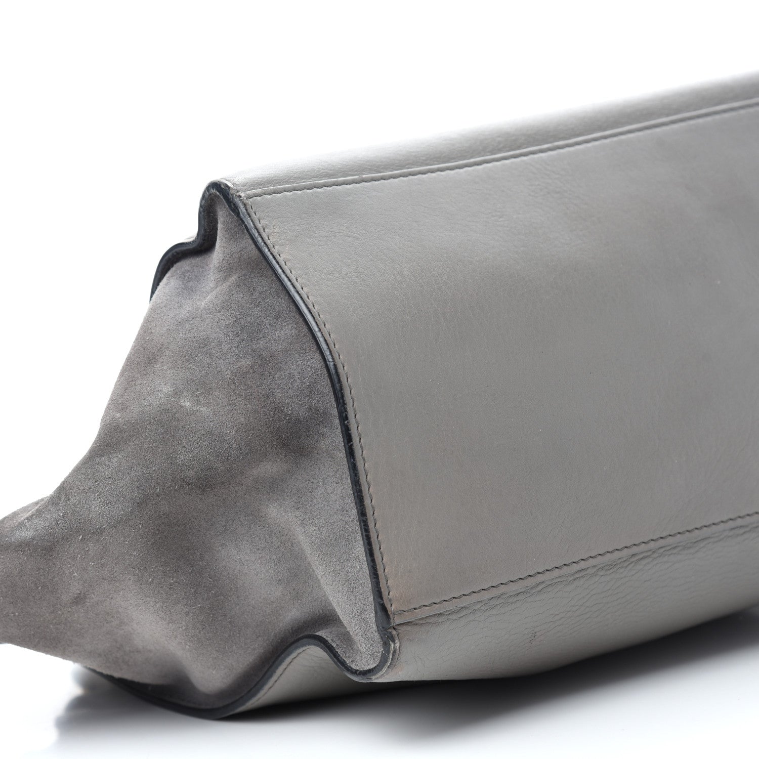 Celine Drummed Calfskin Suede Medium Trapeze 6 of 13