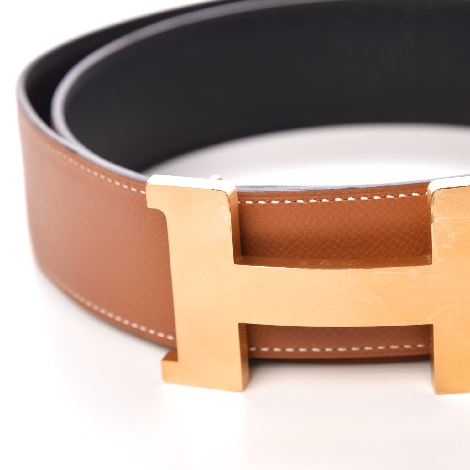 Hermes Epsom 42mm Constance 2 H Belt 95 Gold Black 5 of 10