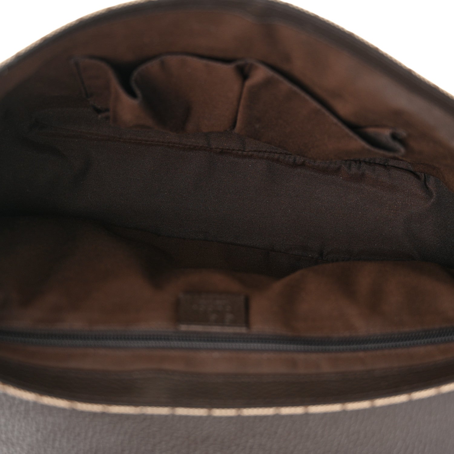 Gucci Monogram Large Flap Messenger Bag Beige Dark Brown 5 of 10