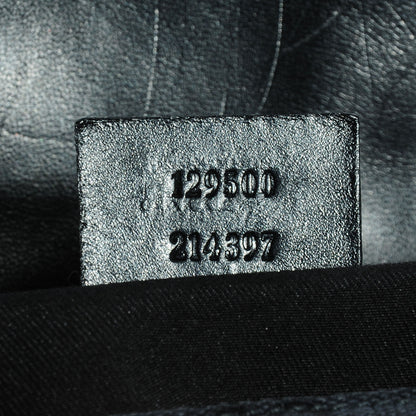 Gucci Monogram Horsebit Web Flap Bag Black Pink 7 of 7