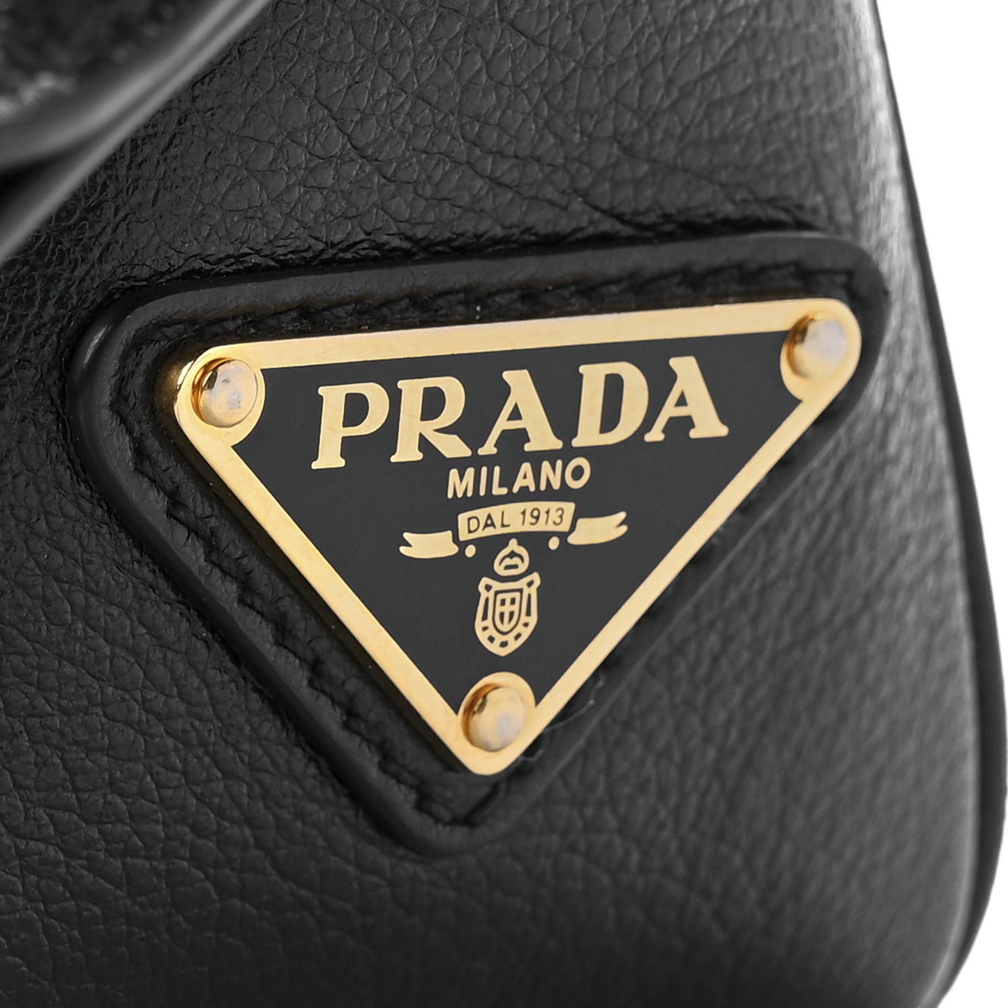 Glace Calfskin Embossed Logo Crossbody Black