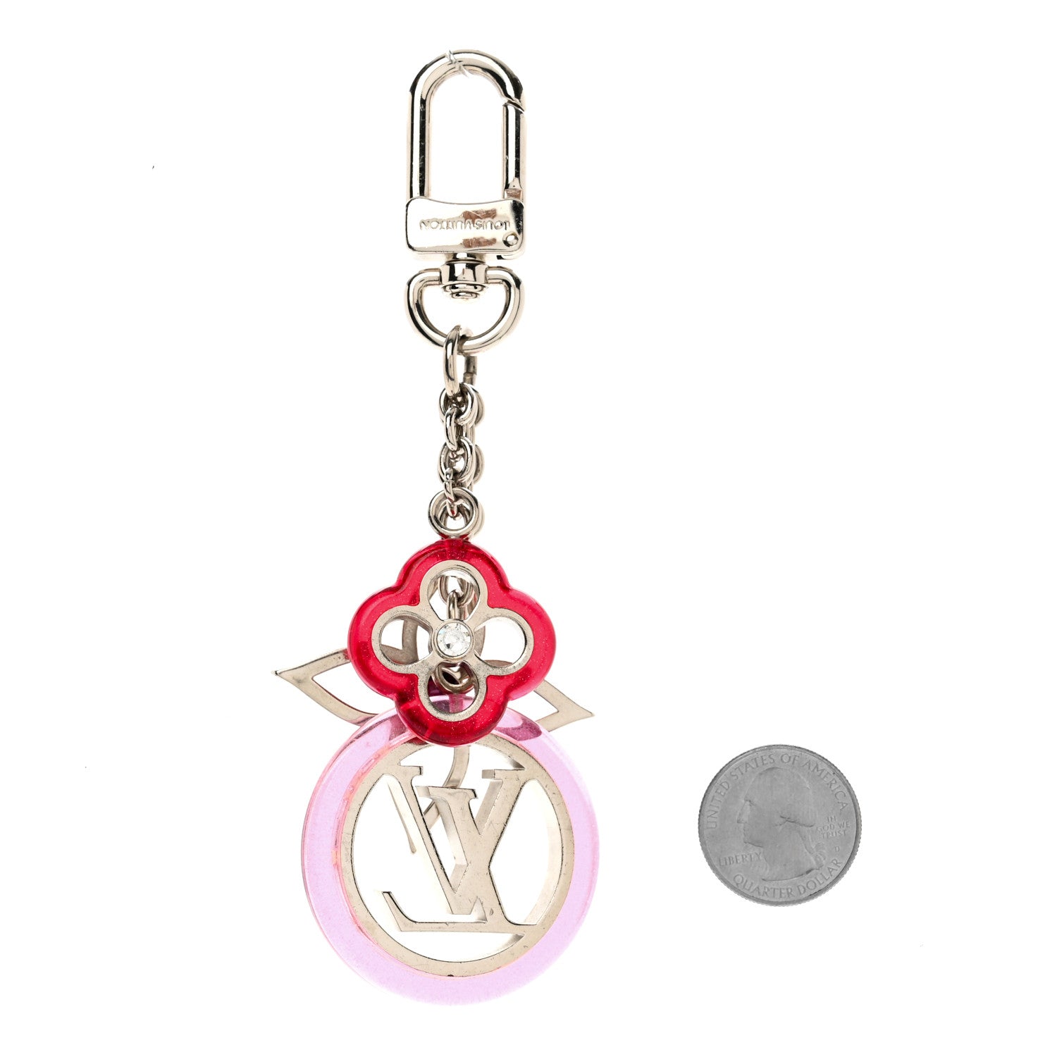 Louis Vuitton Colorline Bag Charm Key Holder Pink Glitter 2 of 3