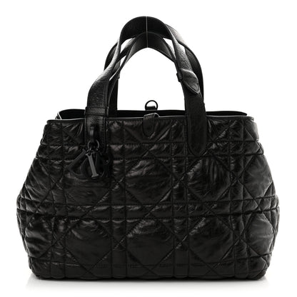 Christian Dior Crinkled Calfskin Macrocannage Medium Toujours Black 1 of 11