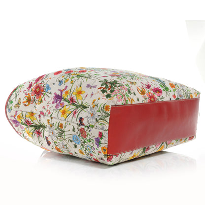 Gucci Canvas Floral Flora Large Tote Red 4 of 7