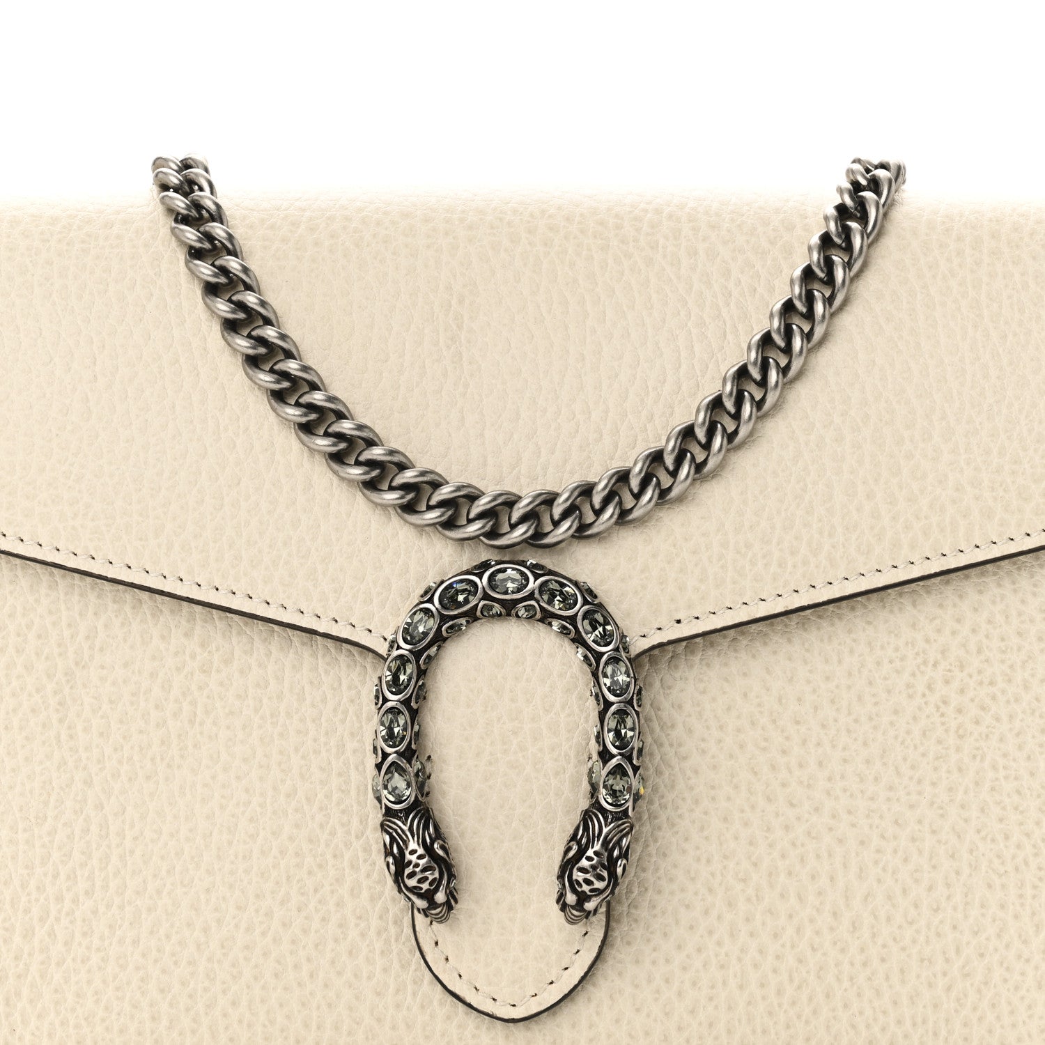 Gucci Dollar Calfskin Mini Dionysus Chain Wallet Mystic White 8 of 10