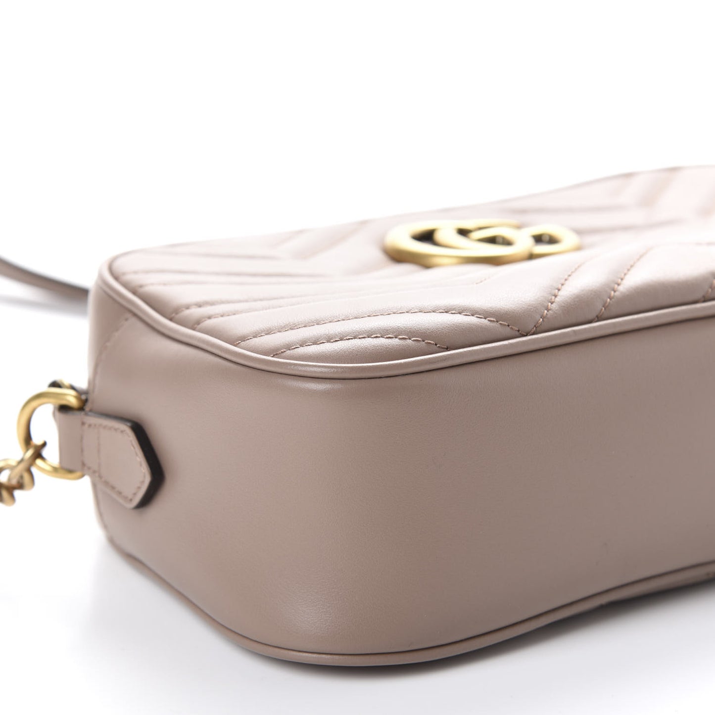 Calfskin Matelasse Small GG Marmont Chain Shoulder Bag Porcelain Rose