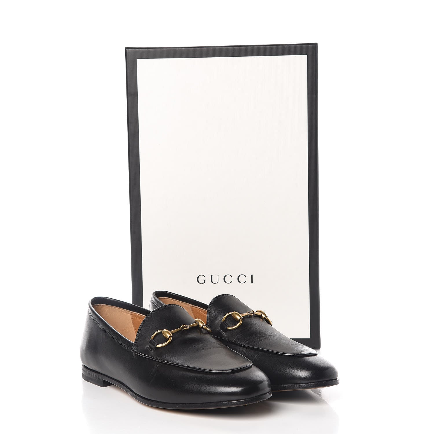 Gucci Calfskin Womens Jordaan Loafers 35.5 Black 9 of 9